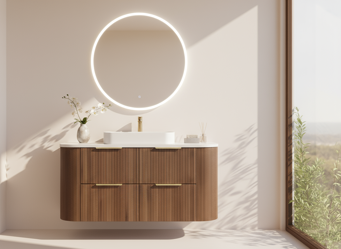 VITO ARDEN Fluted Curved Vanity With Soft Closing Drawers 1200/1500mm(ARD1200W-D/ARD1500W-D) — detail 2