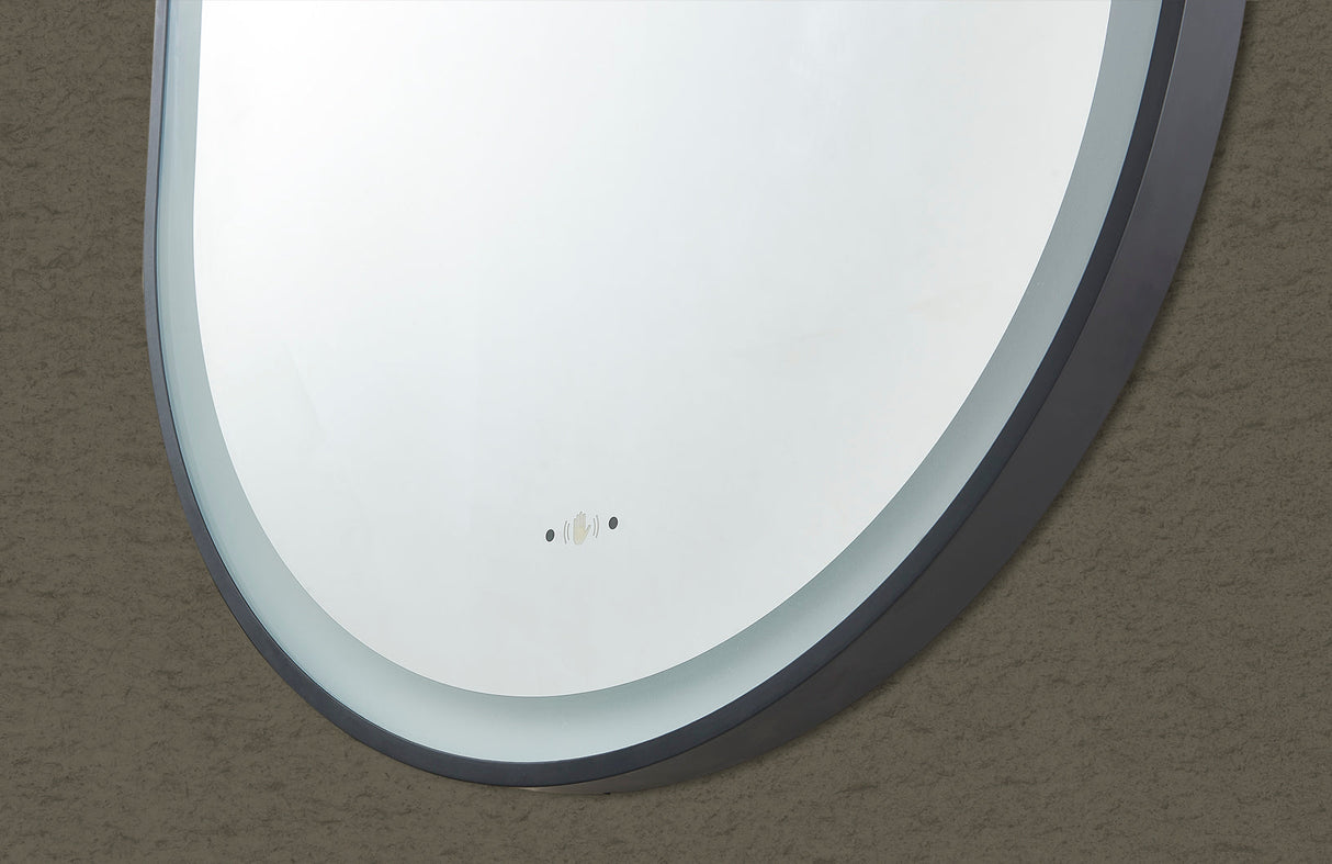 Lirra Iron Framed LED Mirror Electroplated 450/600mm LOFM4590/LOFM60100-MB/BG/BN/GM — detail 6
