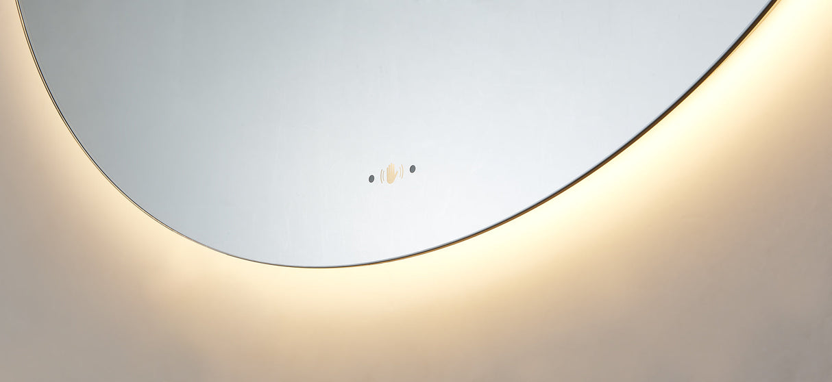 Luna Backlit LED Mirror With Magnifier Smart Touch Free Controls 900*900mm ORBM900-M — detail 2
