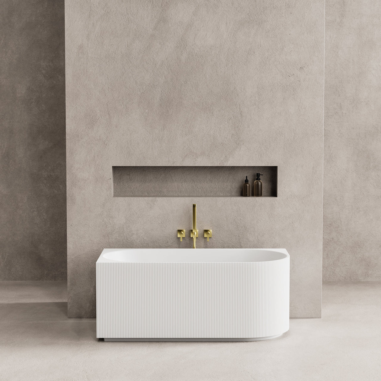 Capri Fluted Corner Freestanding Bathtub 1500/1700mm CBAT1500L/R-GW/MW/MB/CBAT1700L/R-GW/MW/MB — detail 2