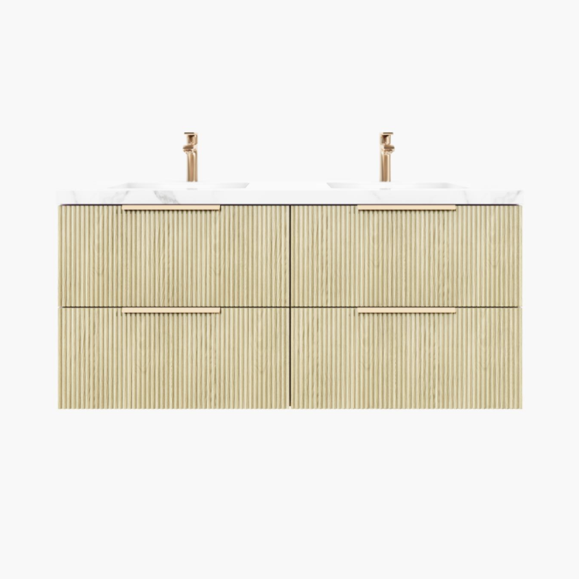VITO EDINA WALL HUNG VANITY With Soft Closing Drawers 1190*455*520mm EDI1220W-CO/PO