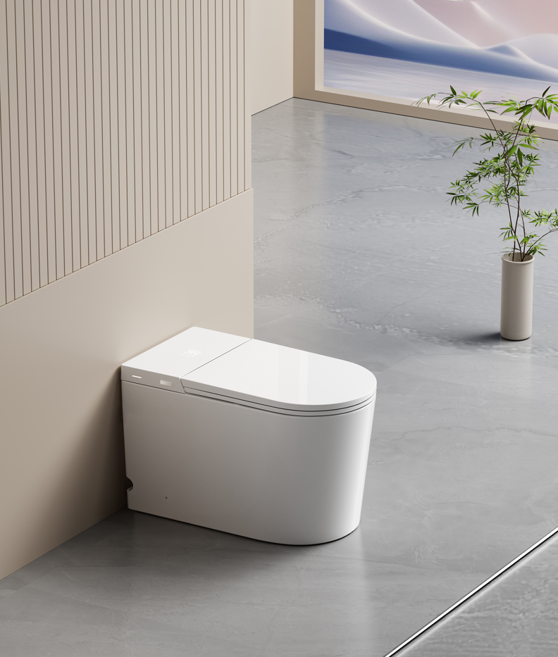 Byron Smart Toilet One-Piece Ceramic Instant Heating Tornado Flush 705*390*460mm V01