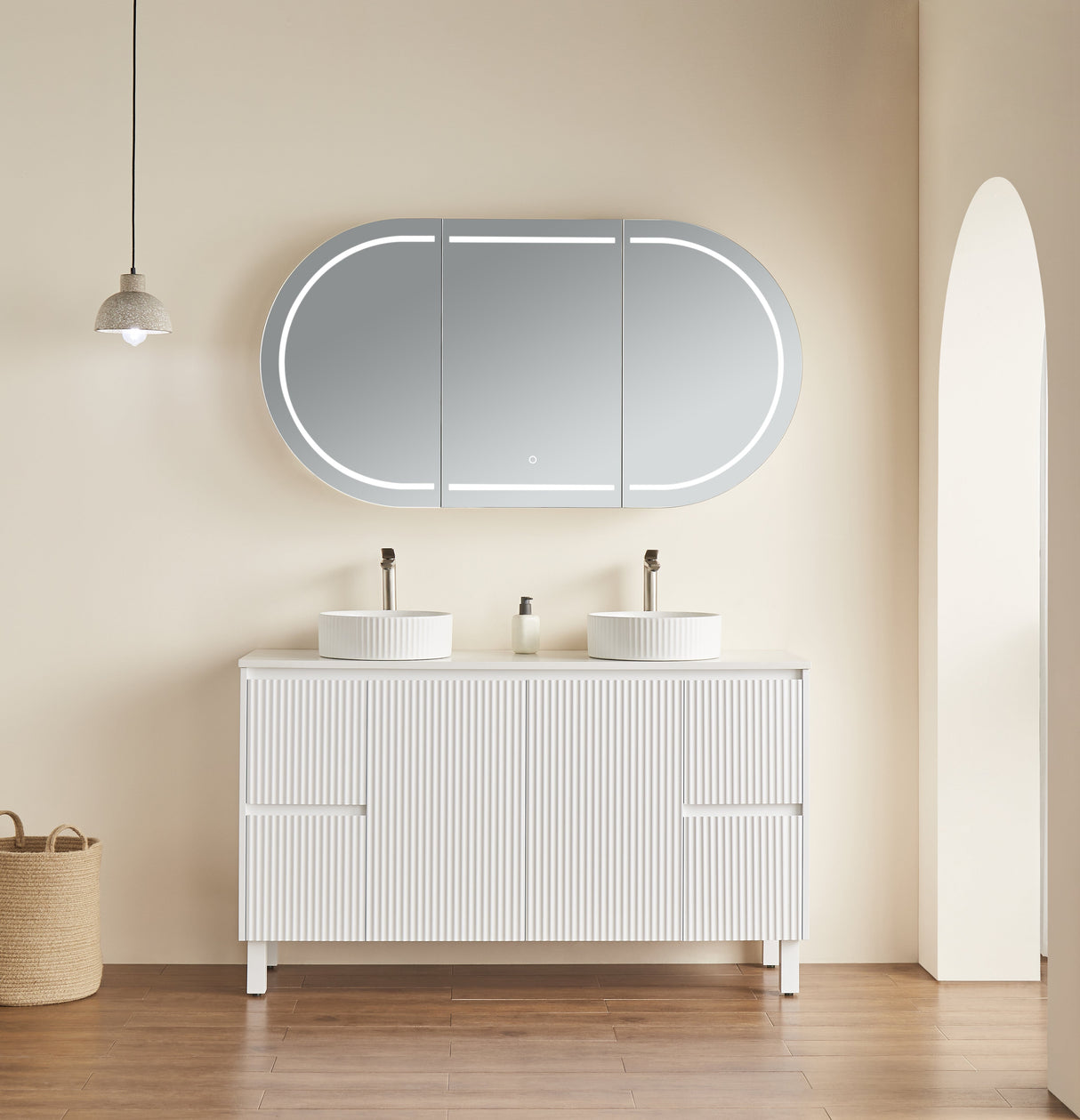 Lumero LED PVC Mirror Shaving Cabinet 1200/1500 LOSV1275MW-LED/LOSV1275MB-LED — detail 11