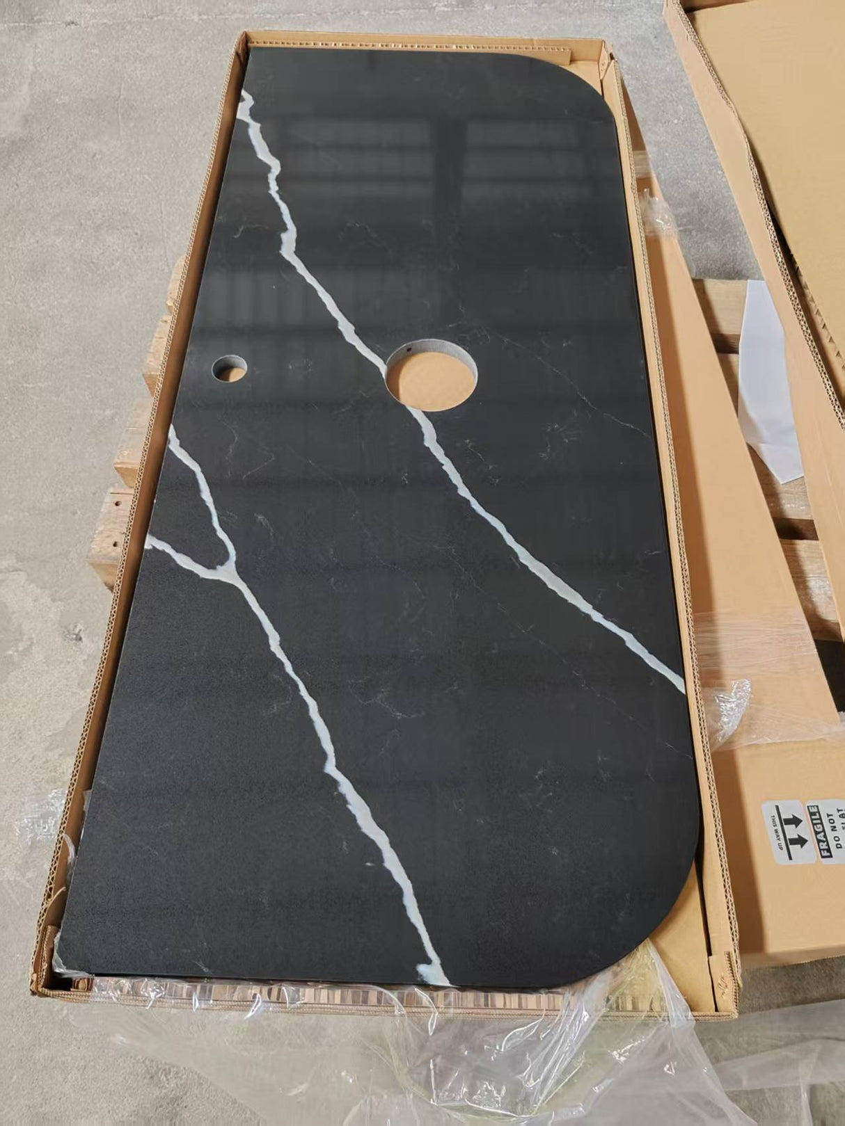 VITO Silica-Free Artificial Quartz Top- Curve 900*505*20mm — detail 8