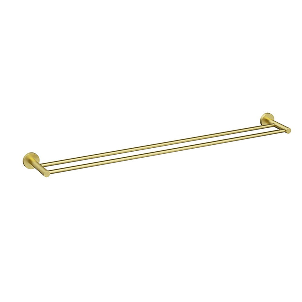 Otus Slimline SS304 Towel Rail Double Brushed Gold 900mm Brushed Gold