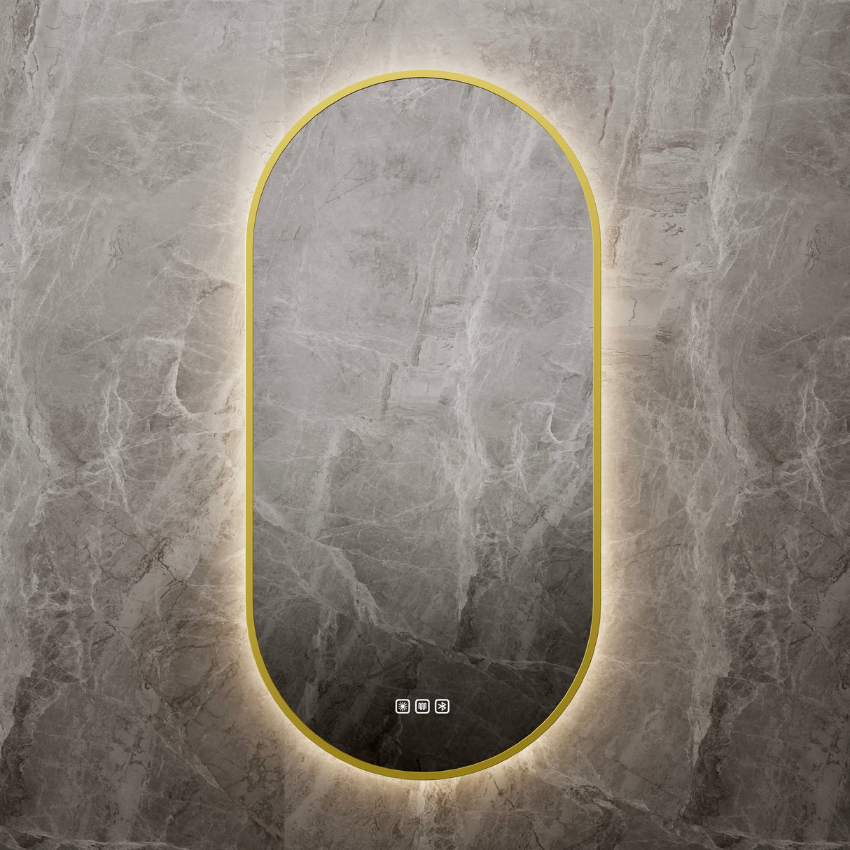 Framed/Frameless Mirror RUNWAY Shape Backlit Bluetooth 500*900mm LBOV5090/LBOV5090-MB/BB — detail 4