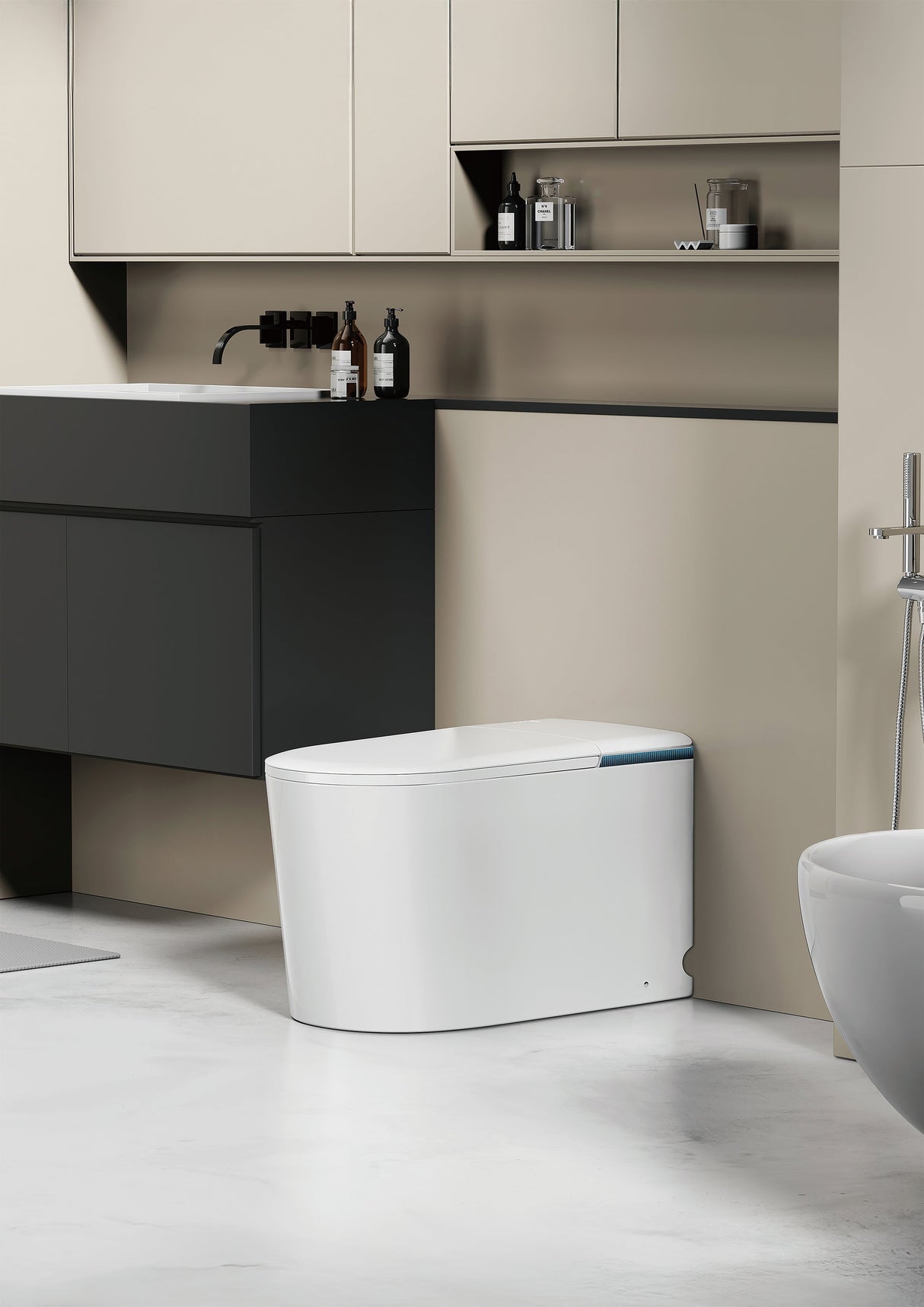 Vesso Smart Toilet One-Piece Ceramic Instant Heating Tornado Flush 690*395*500mm V02