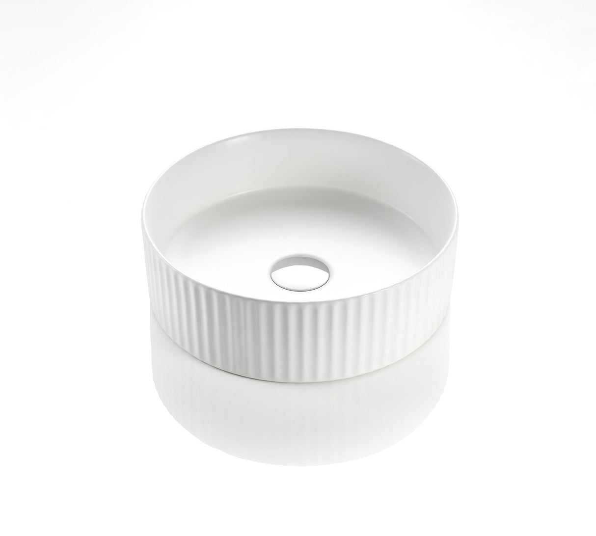 VITO Geneva Fluted Round Premium Ceramic Above-Counter Basin 360*360*115mm GNV3636 — detail 2