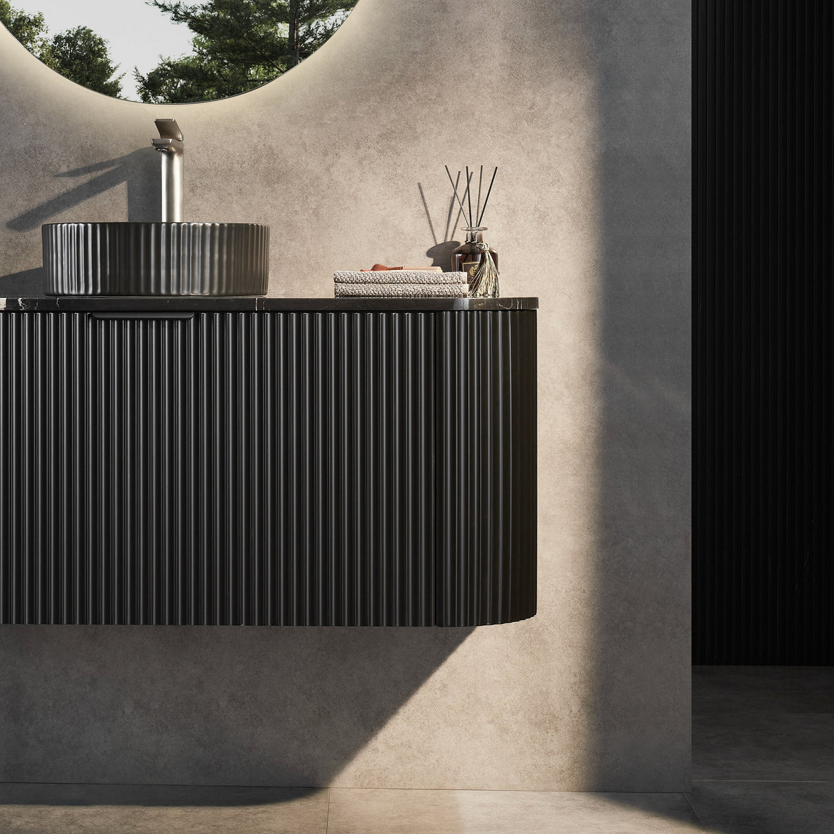 VITO AVANTTI Fluted Curved Vanity With Soft Closing Drawers 1200-1800mm (AVT1200W-AVT1800W) — detail 18