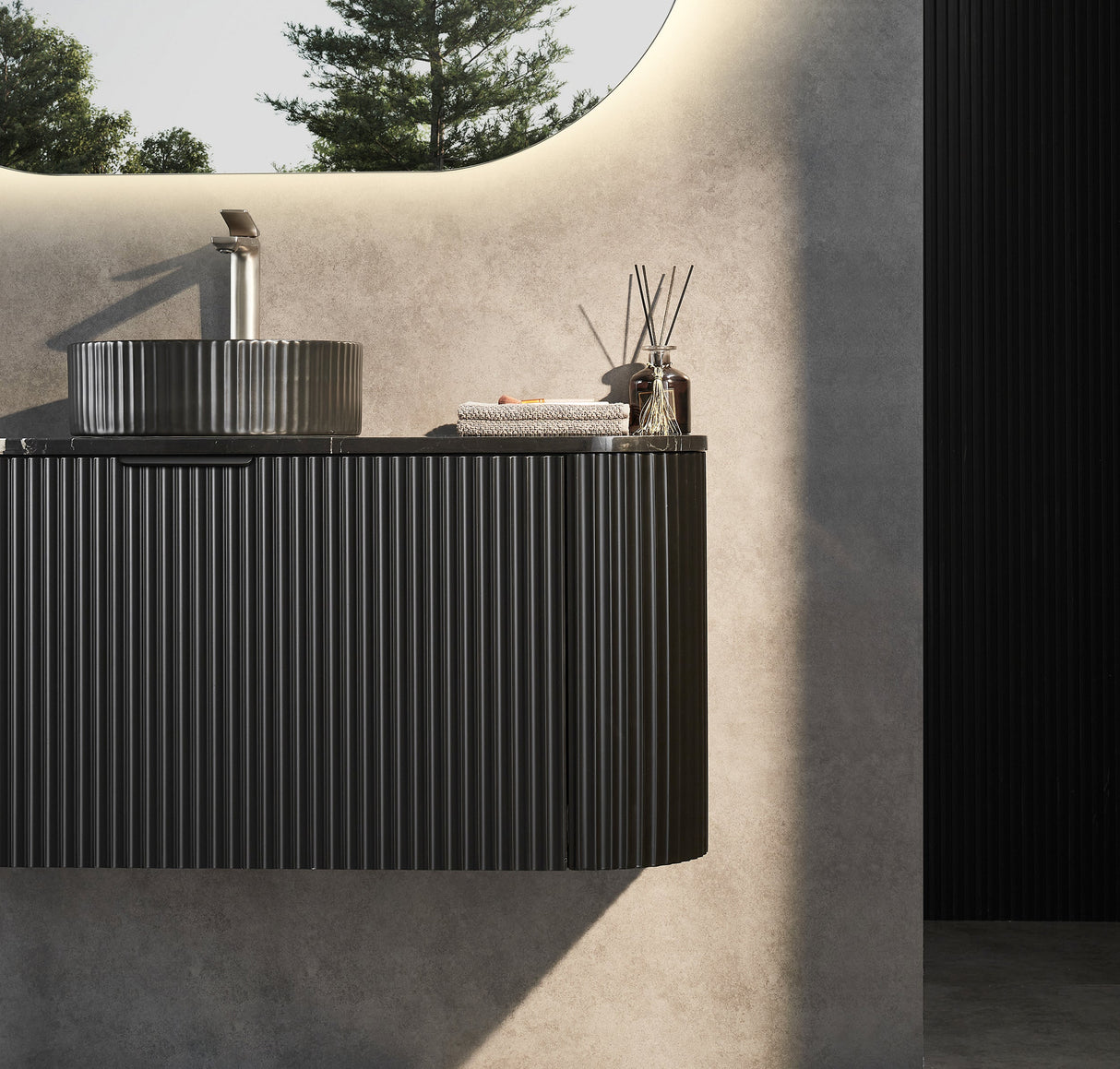 VITO AVANTTI Fluted Curved Vanity With Soft Closing Drawers 1200-1800mm (AVT1200W-AVT1800W) — detail 13