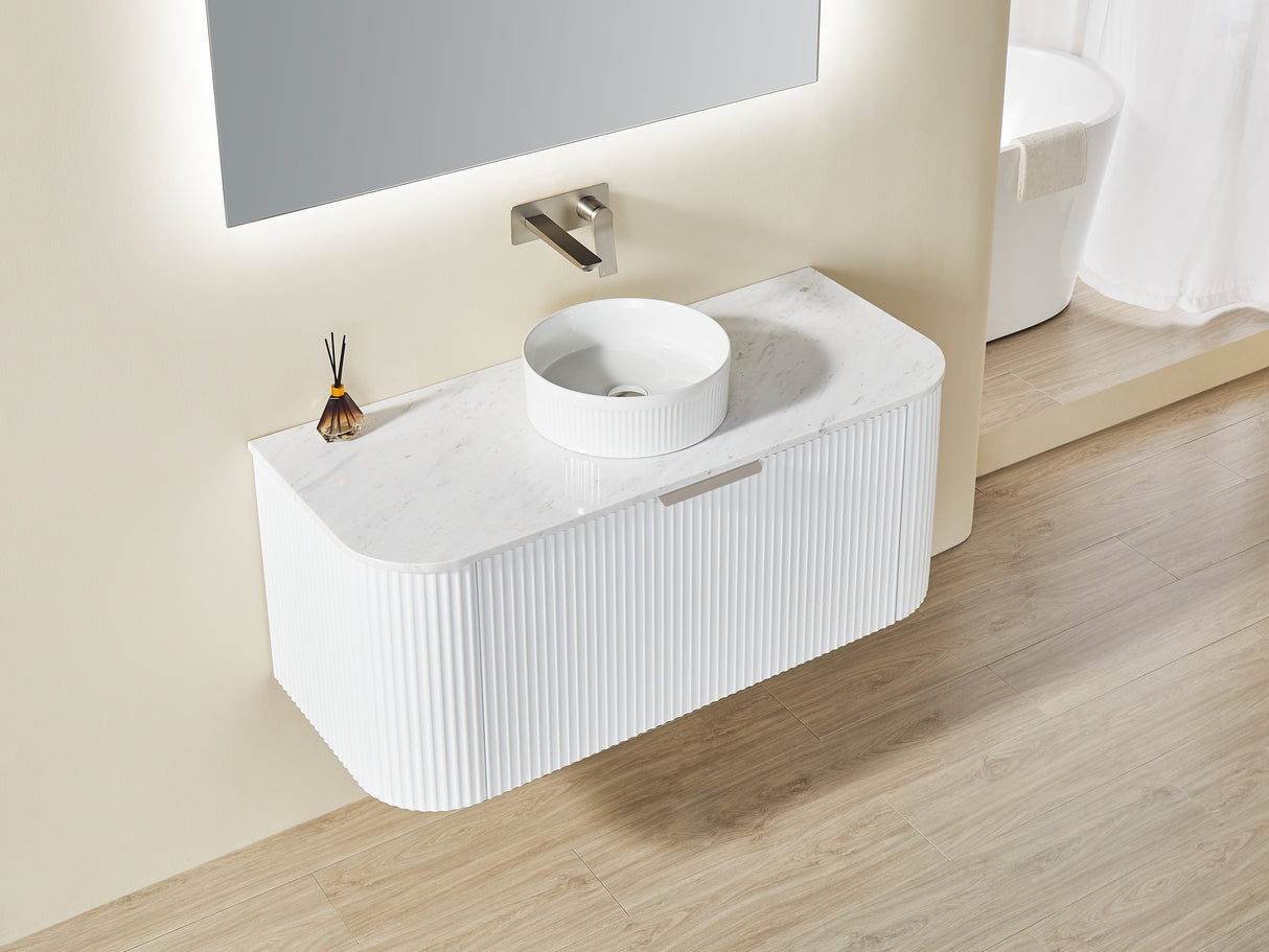 VITO AVANTTI Fluted Curved Vanity With Soft Closing Drawers 1200-1800mm (AVT1200W-AVT1800W) — detail 4