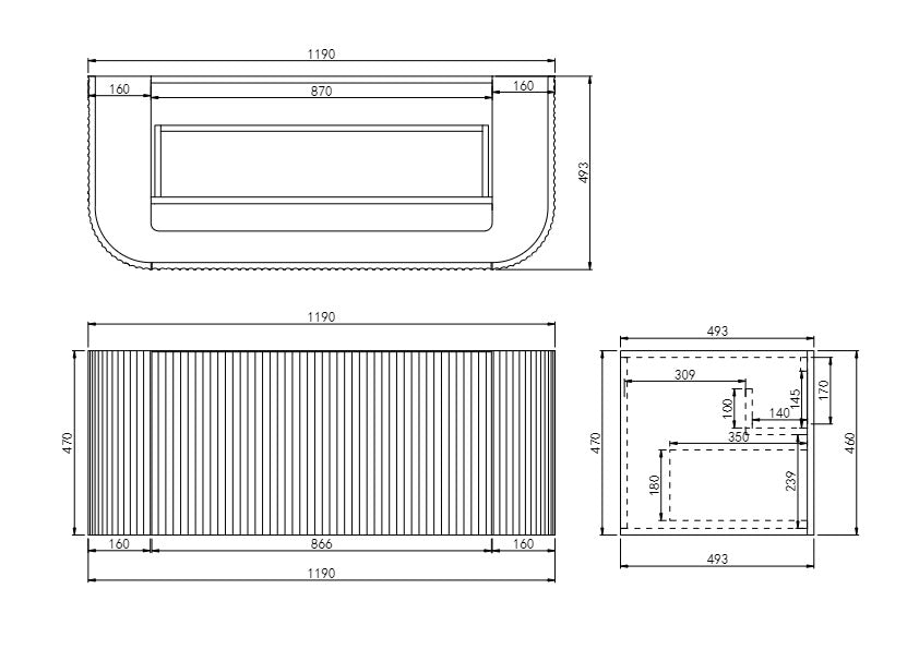 VITO AVANTTI Fluted Curved Vanity With Soft Closing Drawers 1200-1800mm (AVT1200W-AVT1800W) — detail 21