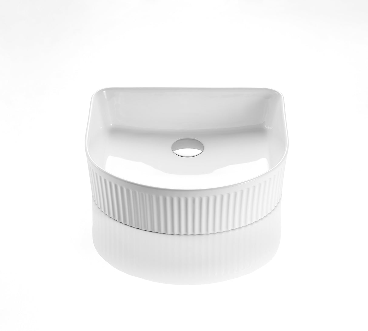 VITO Geneva Fluted Arch Premium Ceramic Above-Counter Basin 415*365*120mm CA4135AR — detail 4