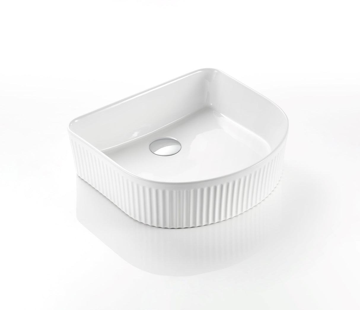 VITO Geneva Fluted Arch Premium Ceramic Above-Counter Basin 415*365*120mm CA4135AR — detail 3