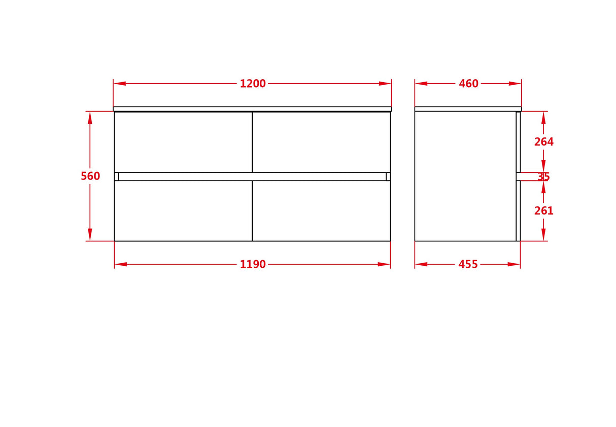 Stella Walnut Wall-Hung PVC Vanity WAL1220-WH (Double Bowl) — detail 3