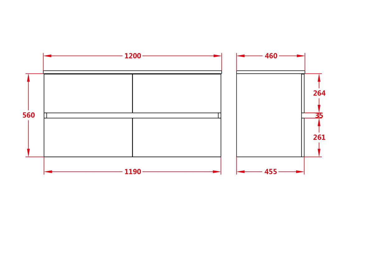 Stella Oak Wall-Hung PVC Vanity OAK1221-WH-Cab — detail 2