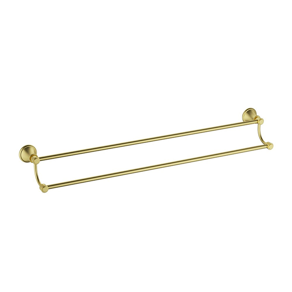 Clasico Towel Rail Double Brushed Gold 800mm Brushed Gold