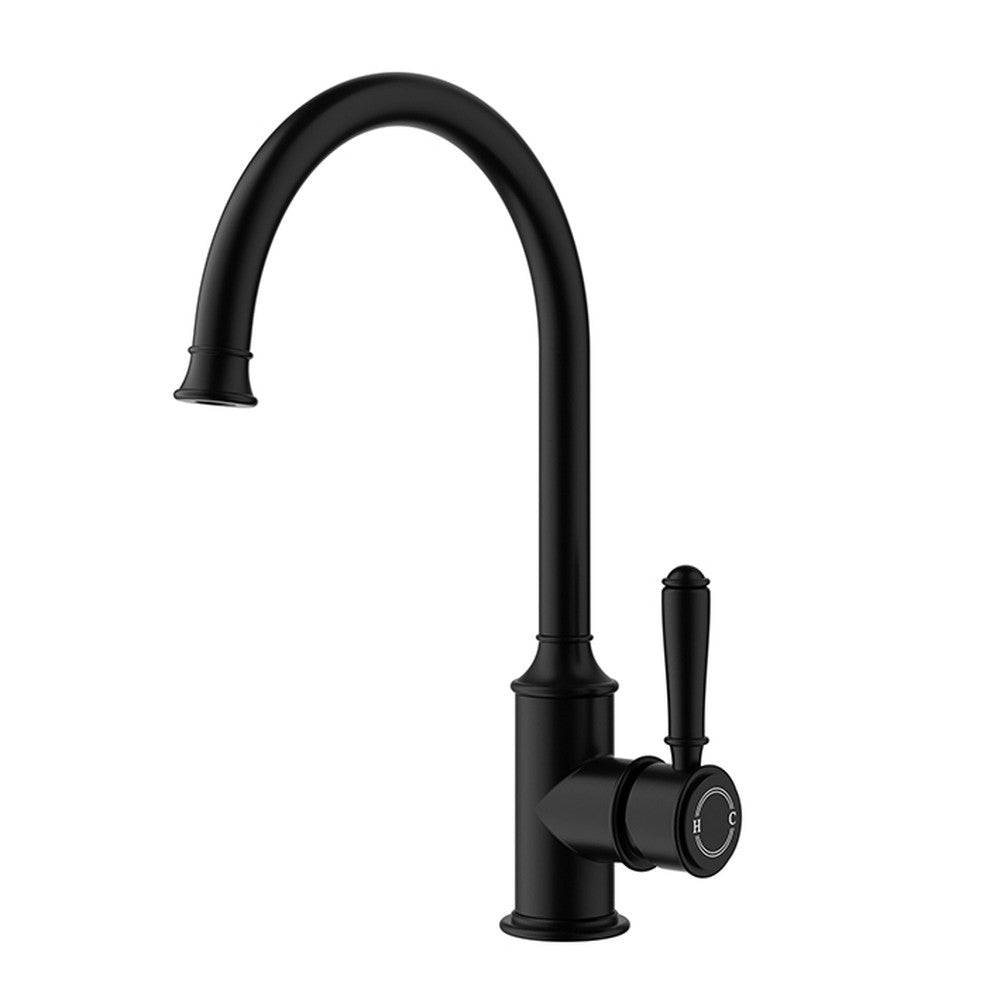 Clasico Sink Mixer Gooseneck Matt Black Matt Black