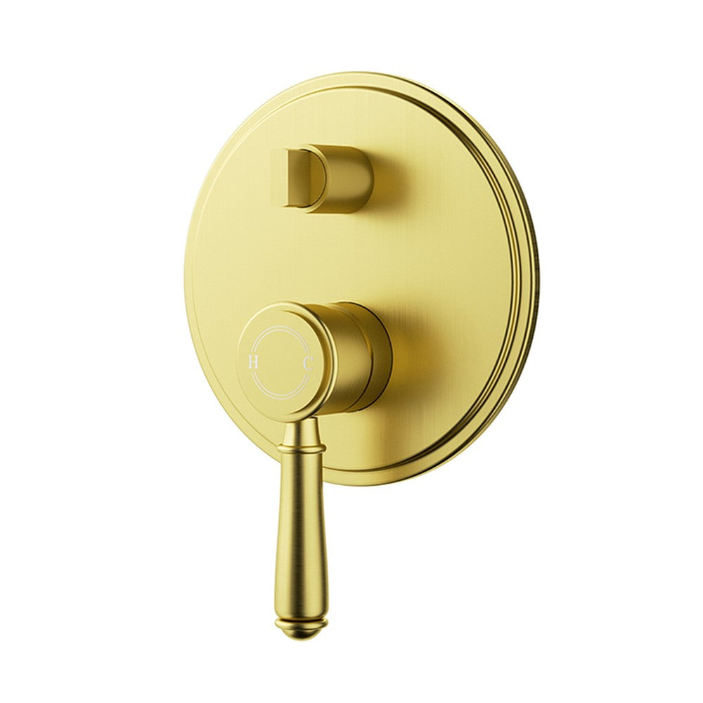 Clasico Wall Mixer Diverter Trim Kit Brushed Gold Brushed Gold