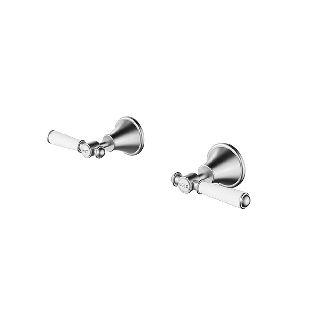 Clasico Wall Top Assemblies Ceramic Hahdle In Brushed Nickel Lead Free Brushed Nickel