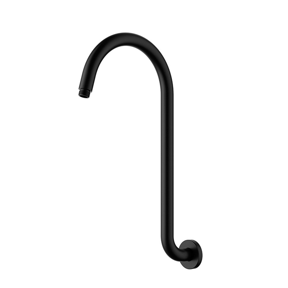 Clasico Gooseneck Shower Arm Matt Black Matt Black