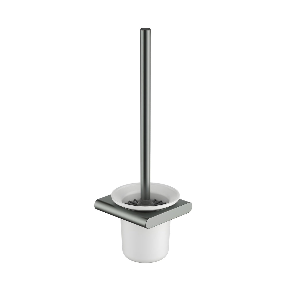 Cora Toliet Brush Set Gunmetal Gun Metal