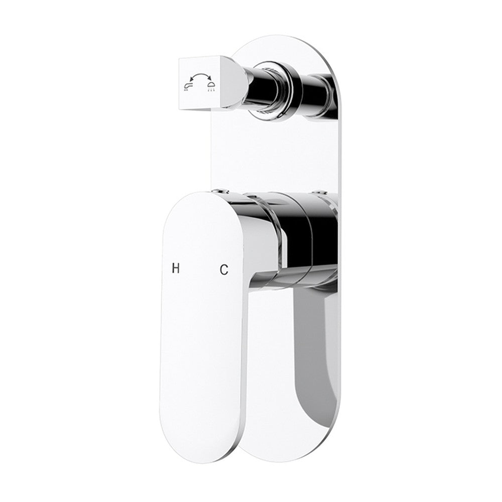 Cora Wall Mixer Diverter Chrome Chrome