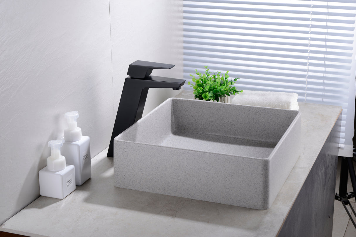 Quartz QZ3838 Above Counter Basin Pop up Waste Included(Square: 380*380*128mm) — detail 3