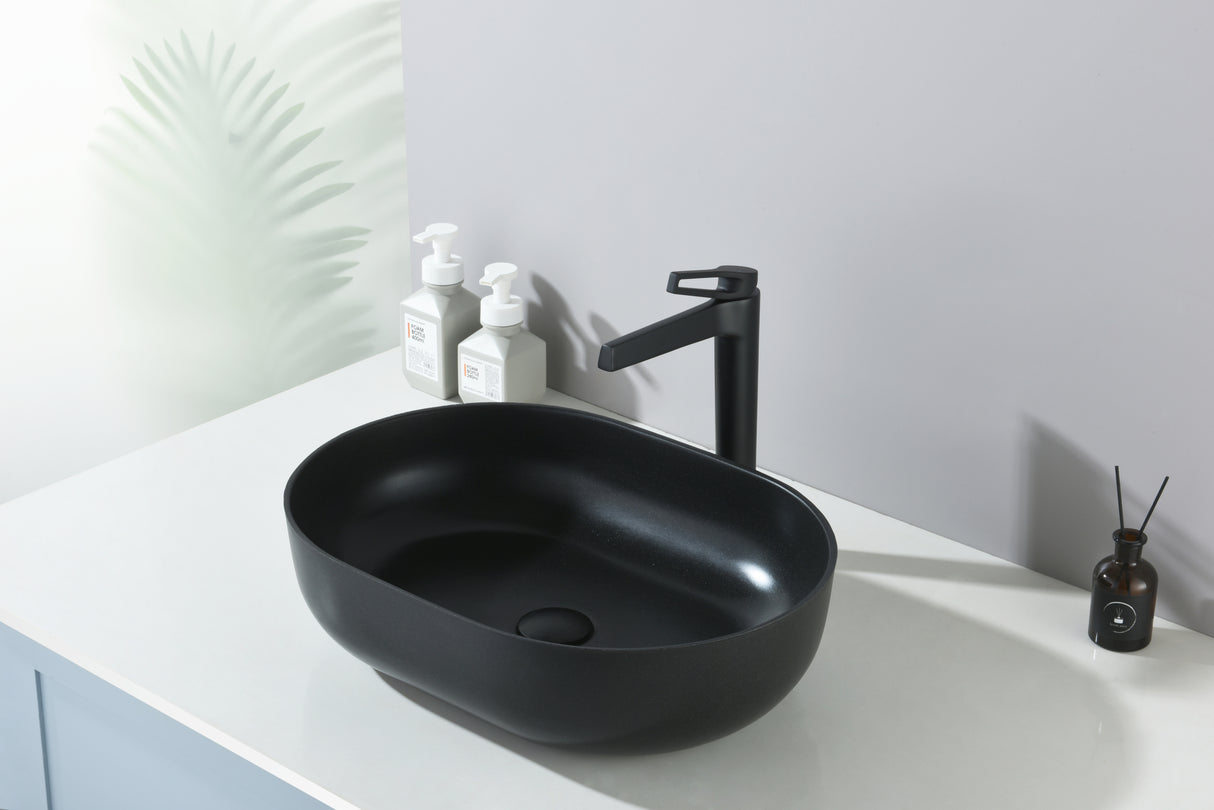 Quartz QZ50836 Above Counter Basin Pop-Up Waste Included(Oval: 508*361*140mm)