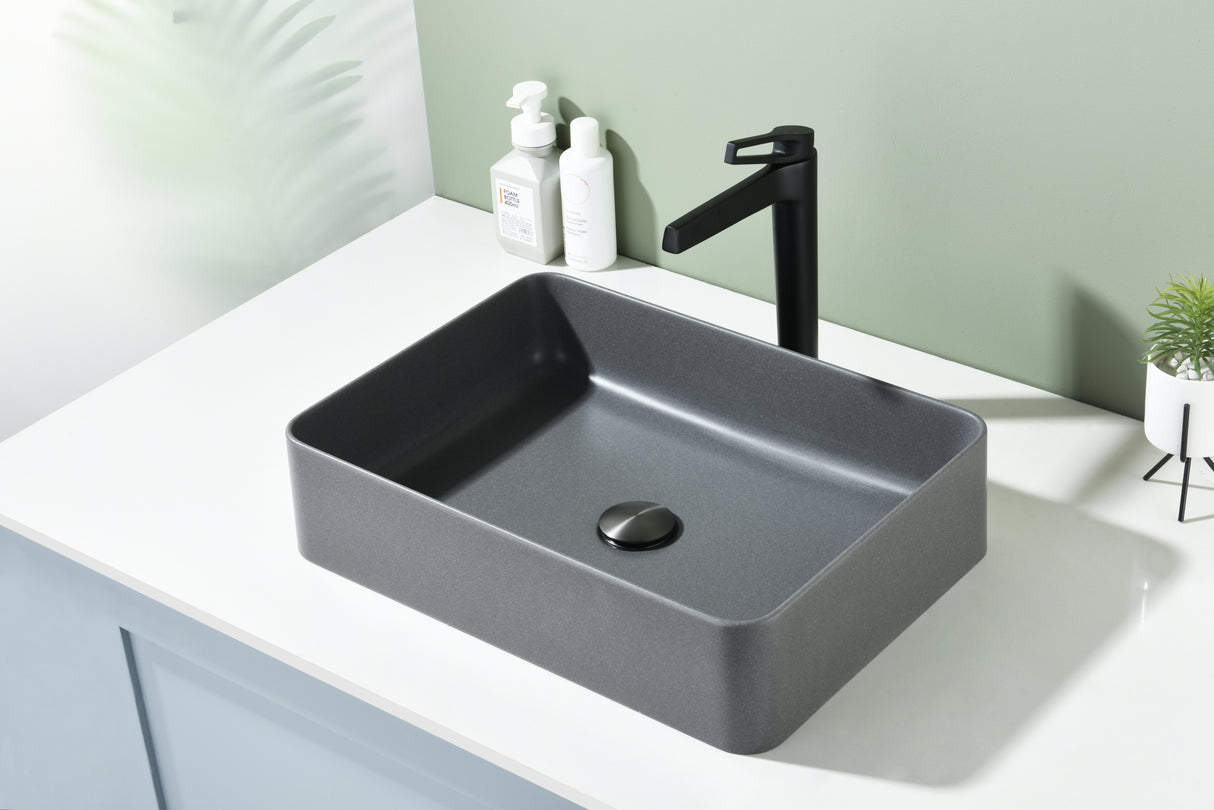 Quartz QZ51036 Above Counter Basin Pop Up Waste Included(Rectangle: 510*365*125mm)