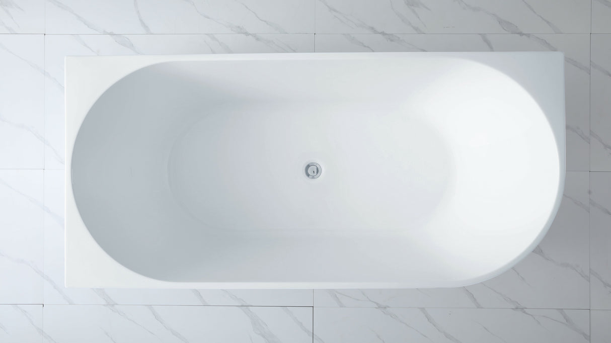 Elivia ELCBT1500L Oval Freestanding Left Corner Bathtub — detail 2