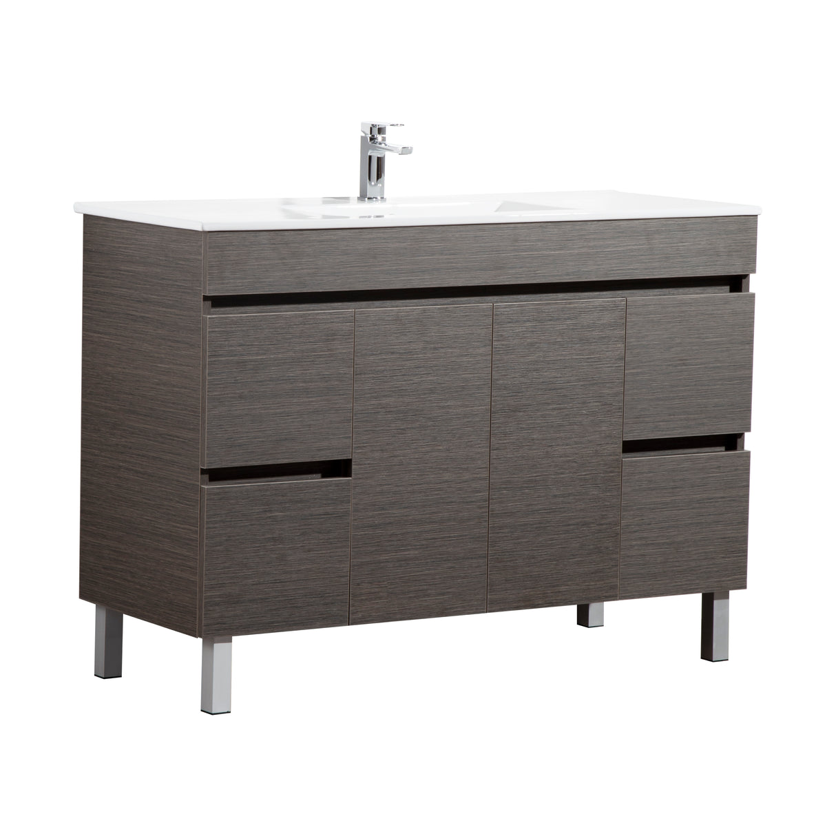 Evie Dark Brown Free-Standing PVC Vanity EV124L-DB