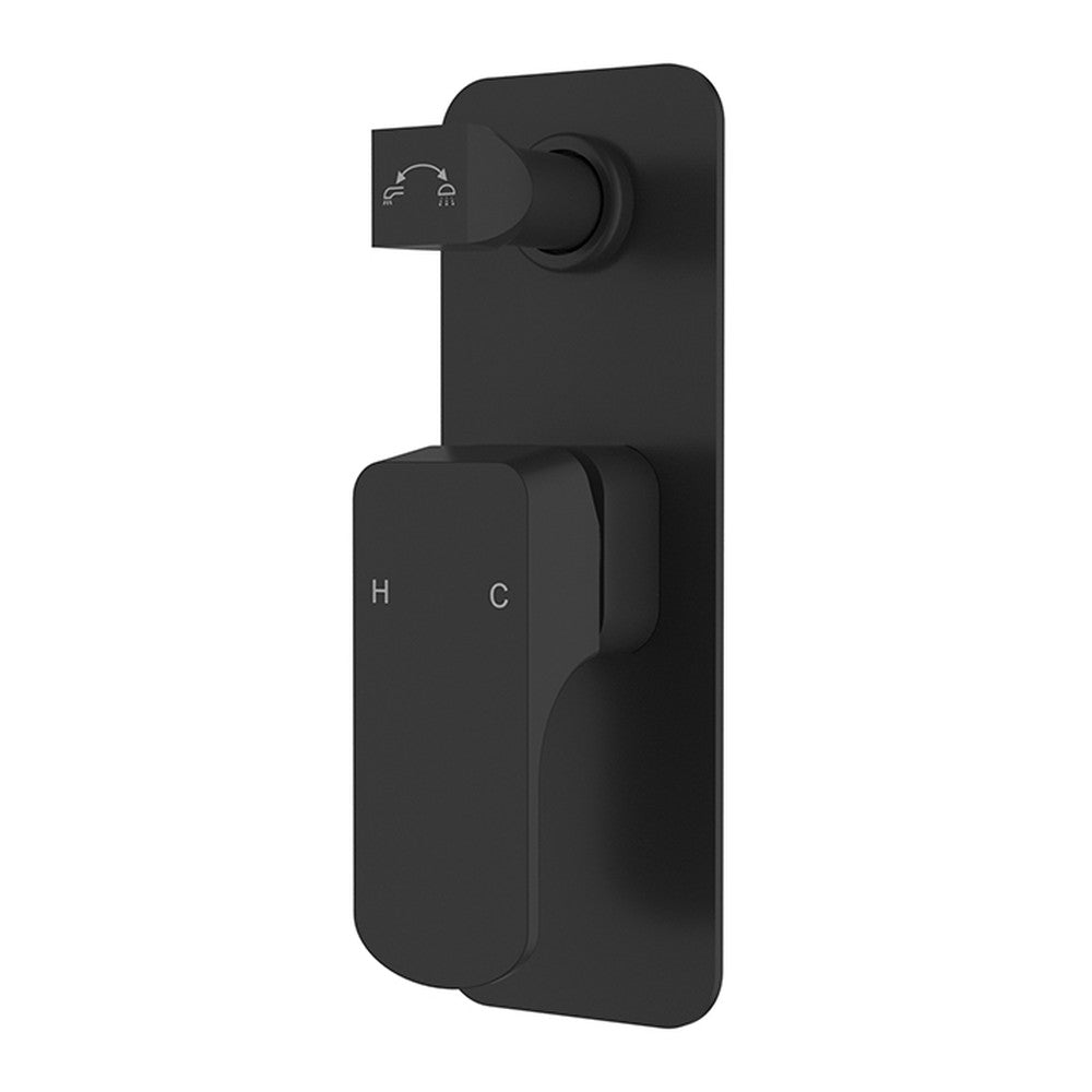 Eden Wall Mixer Diverter Matt Black Matt Black