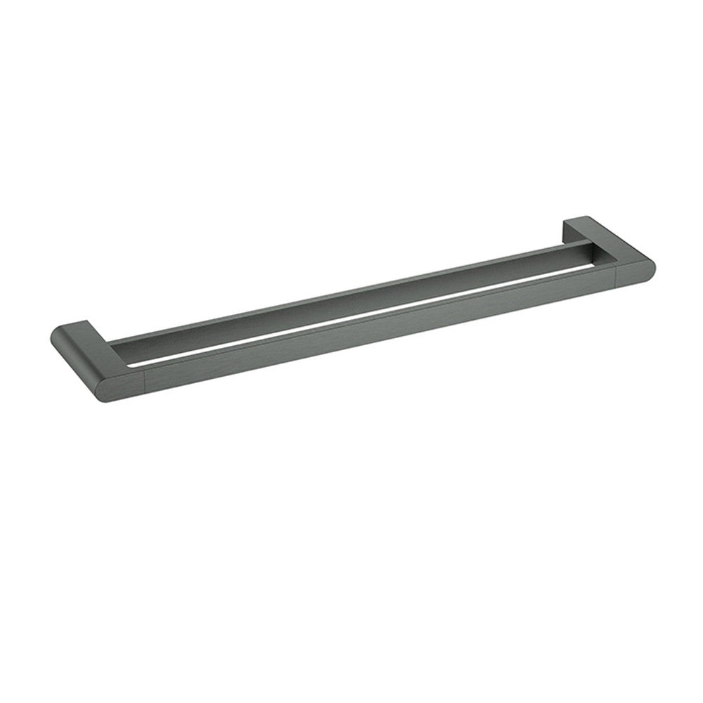 Flores Towel Rail Double Gunmetal 600mm Gun Metal