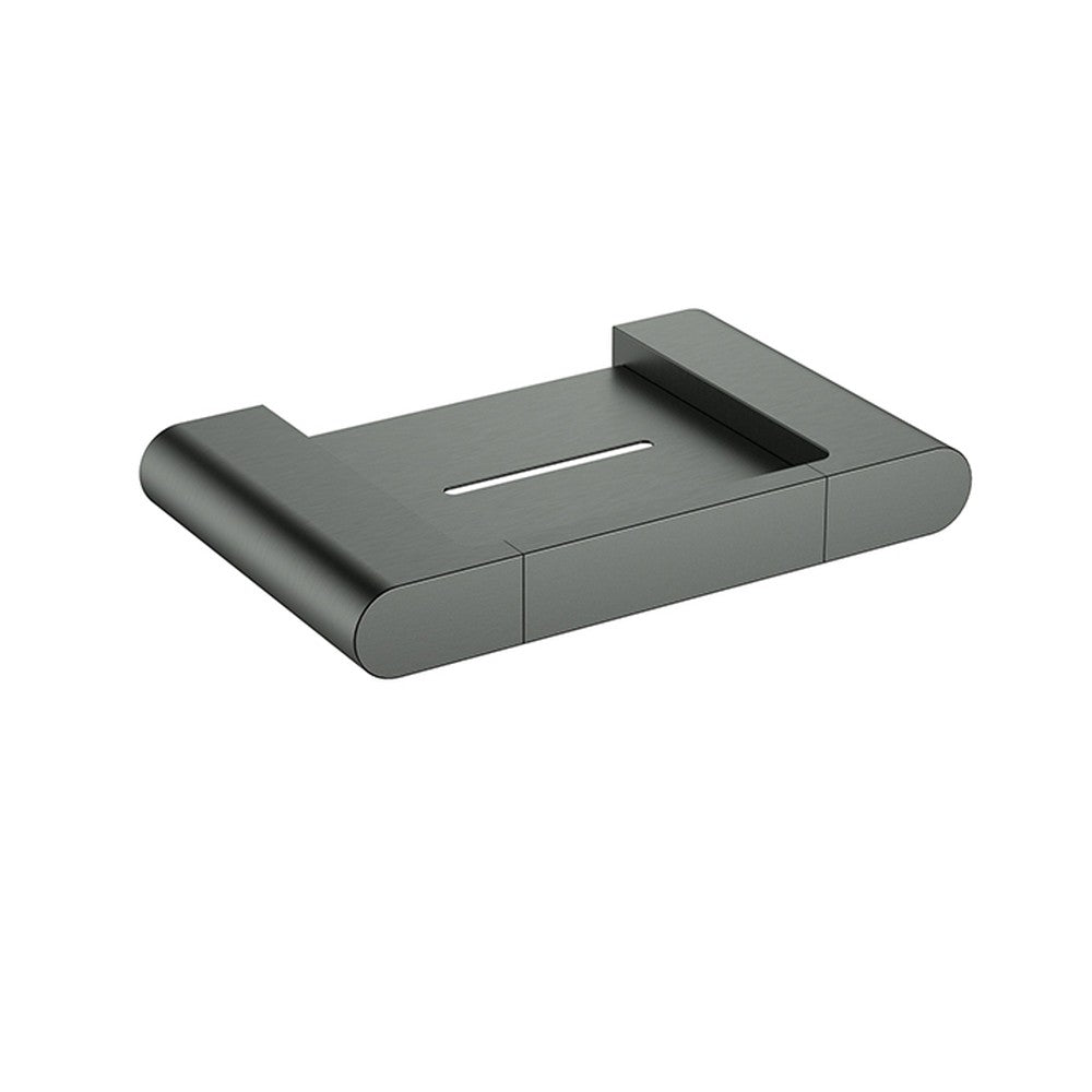 Flores Soap Dish Metal Gunmetal Gun Metal
