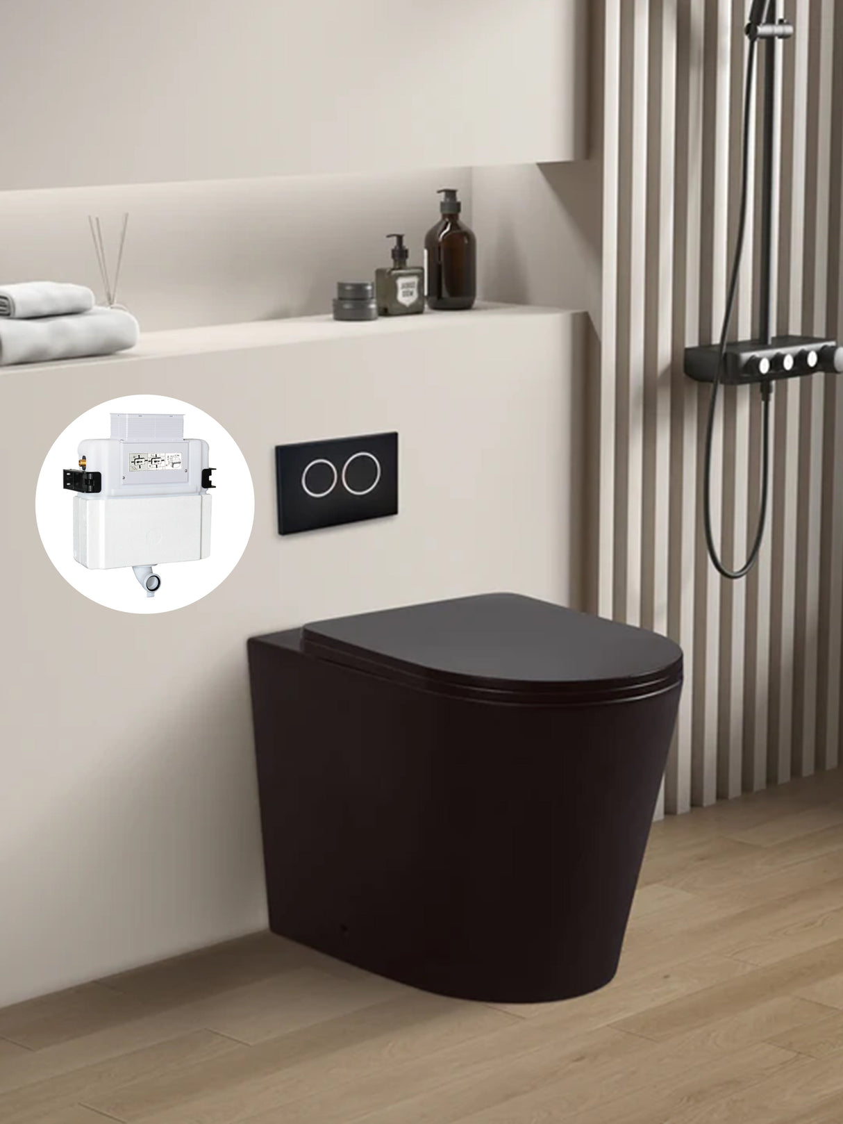 Avis R&T inwall floor toilet suite G30032/G3005+KDK102R — detail 3