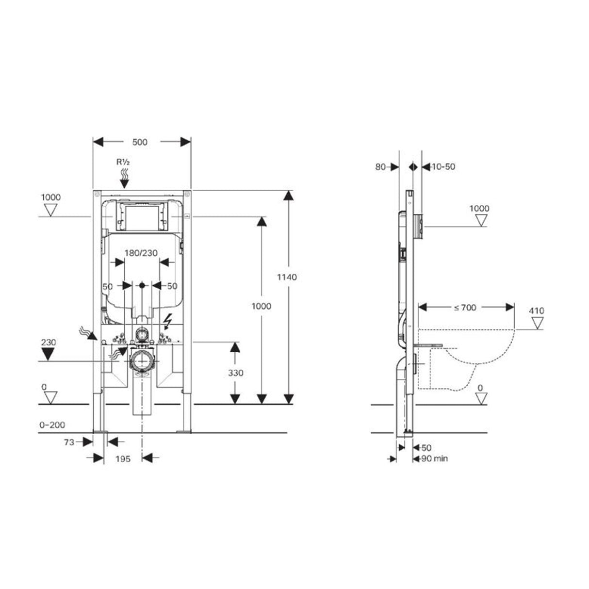 Avery Geberit inwall wall hung toilet suite (Geberit8- F/Kappa- F+KDK302) — detail 7