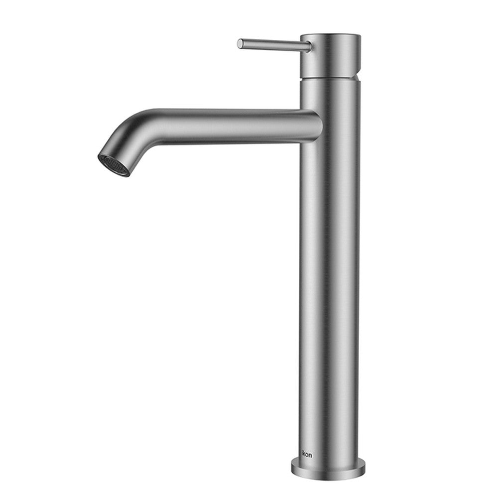 IKON-Hali Highrise Basin Mixer Brushed Nickel Lead Free Brushed Nickel
