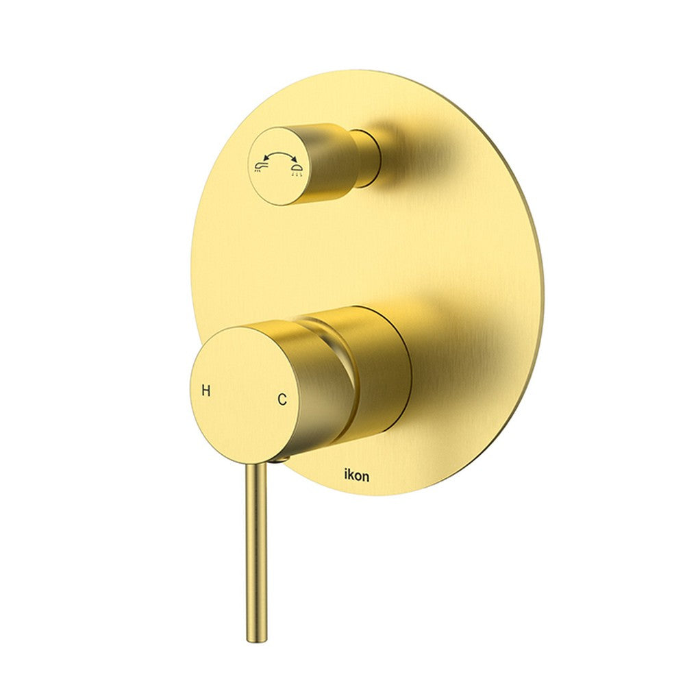 Hali Wall Mixer Diverter Brushed Gold Brushed Gold