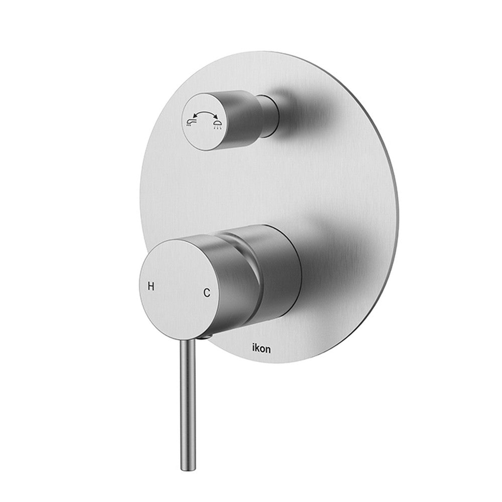 Hali Wall Mixer Diverter Brushed Nickel Brushed Nickel
