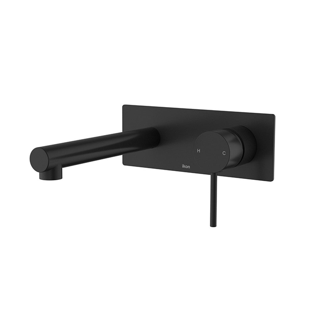 IKON-Hali Wall Basin Mixer Matt Black Lead Free Matt Black
