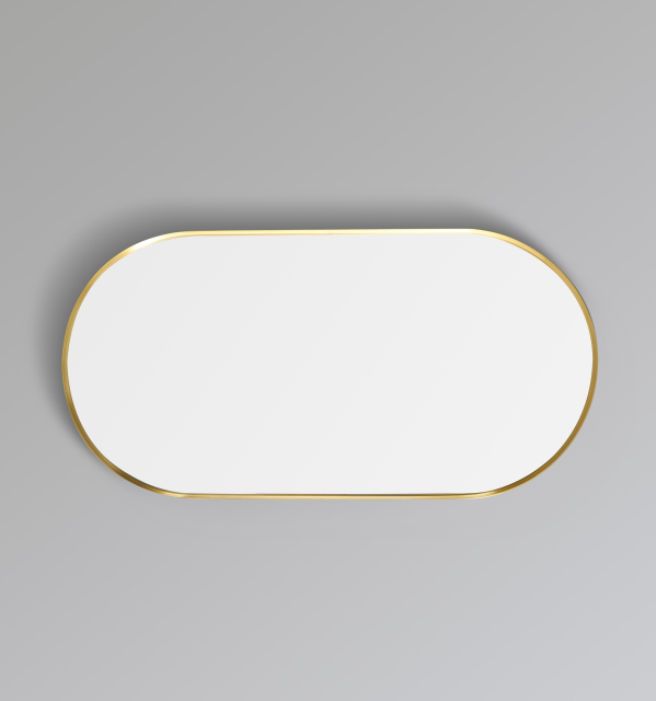 Oliva Oval Yellow Gold Frame Mirror KOV60100F-BG — detail 4
