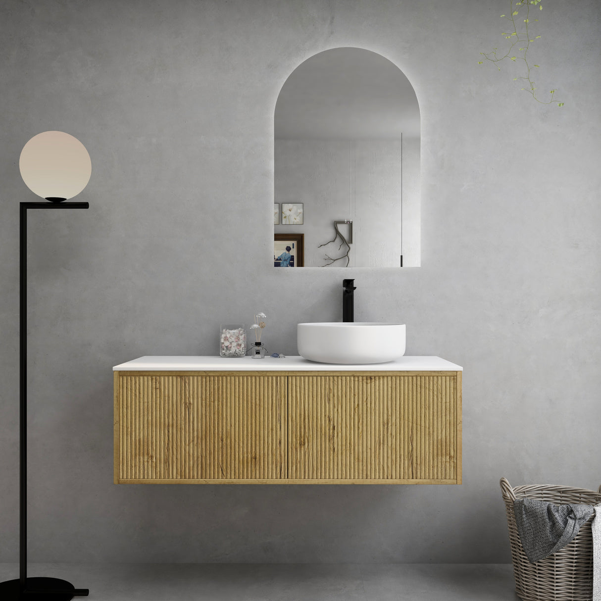 Bellevue Wall-Hung PVC Fluted Vanity K125LW