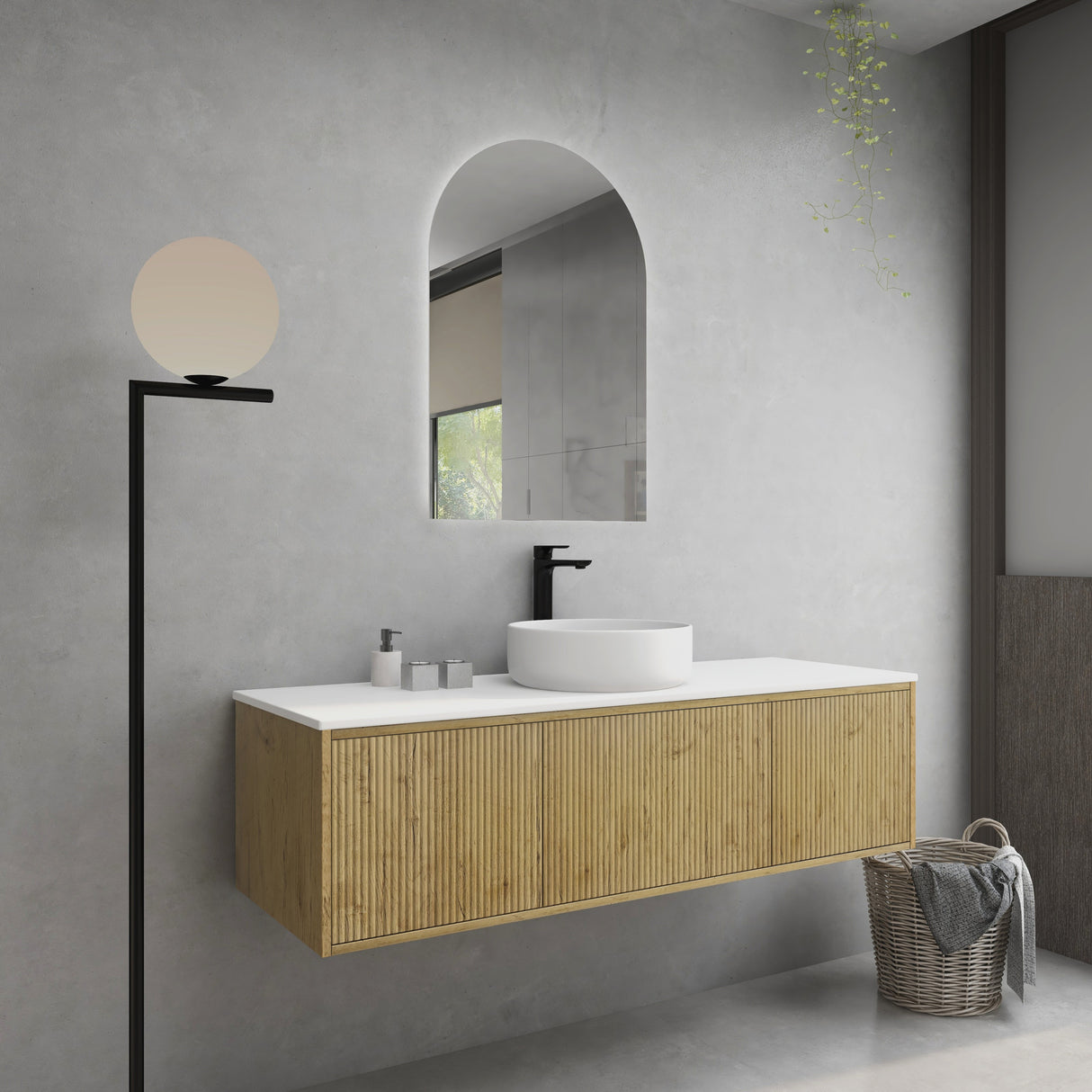 Bellevue Wall-Hung PVC Fluted Vanity Bellevue K153W — detail 3