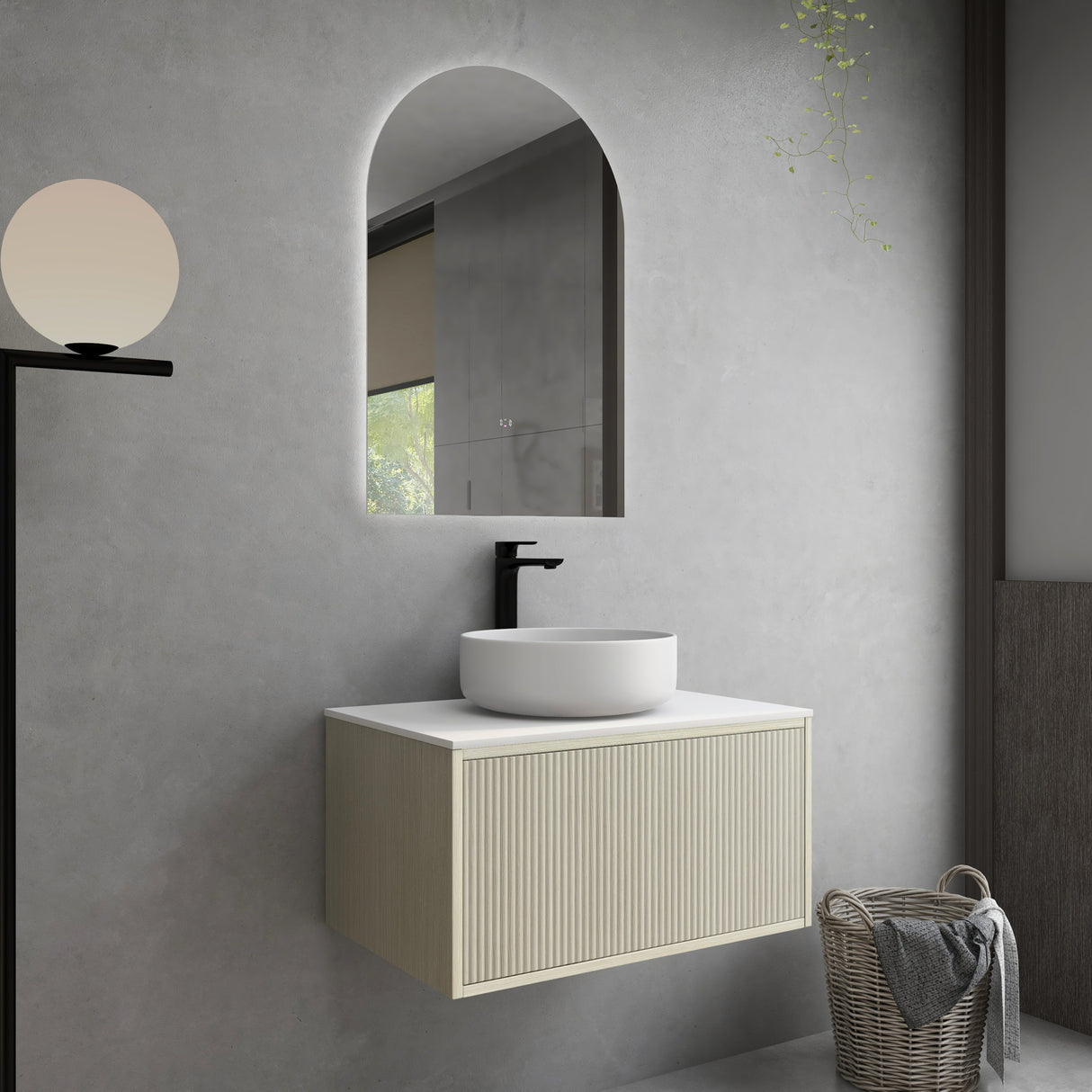 Bellevue Wall-Hung PVC Fluted Vanity Bellevue K73W — detail 2
