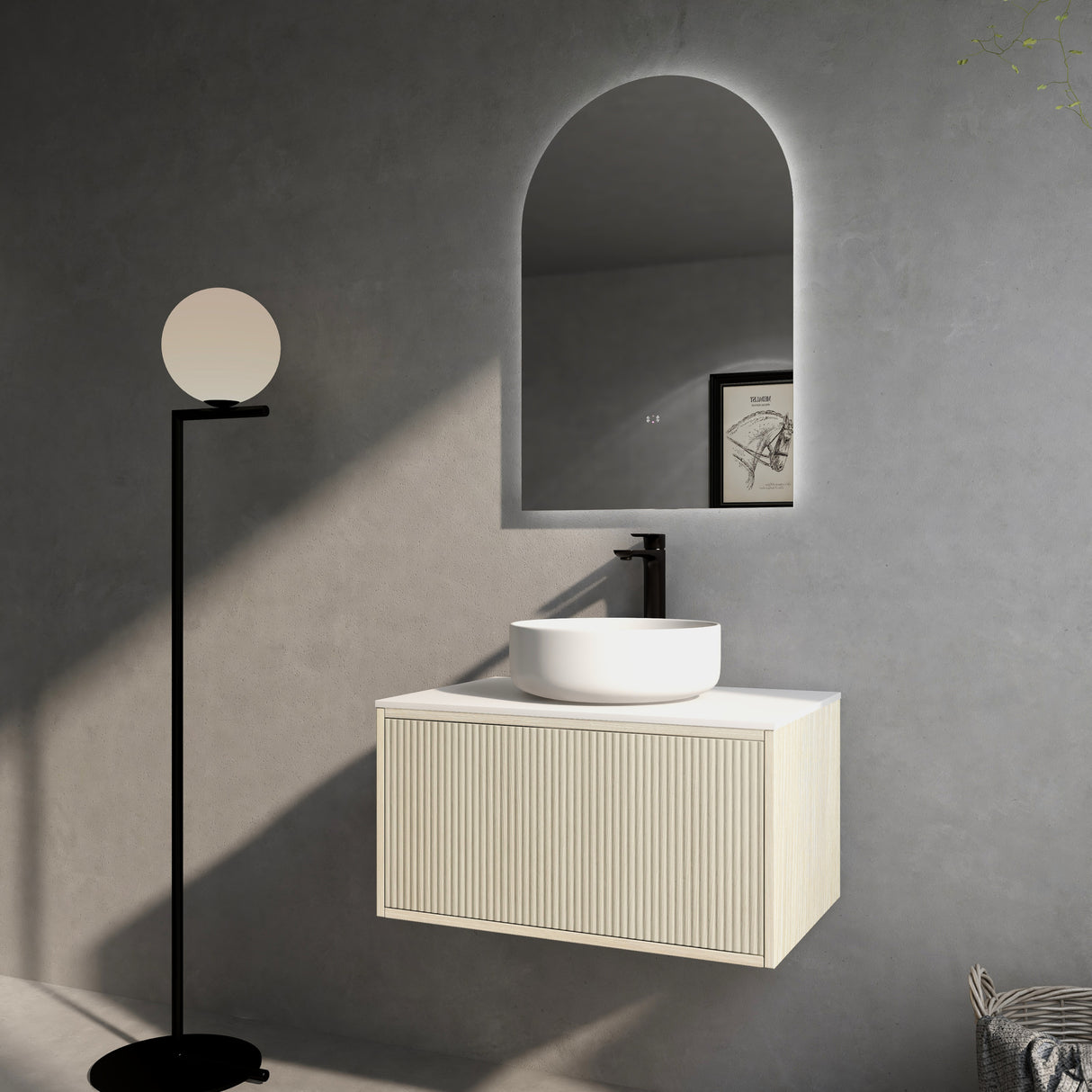 Bellevue Wall-Hung PVC Fluted Vanity K75W — detail 3
