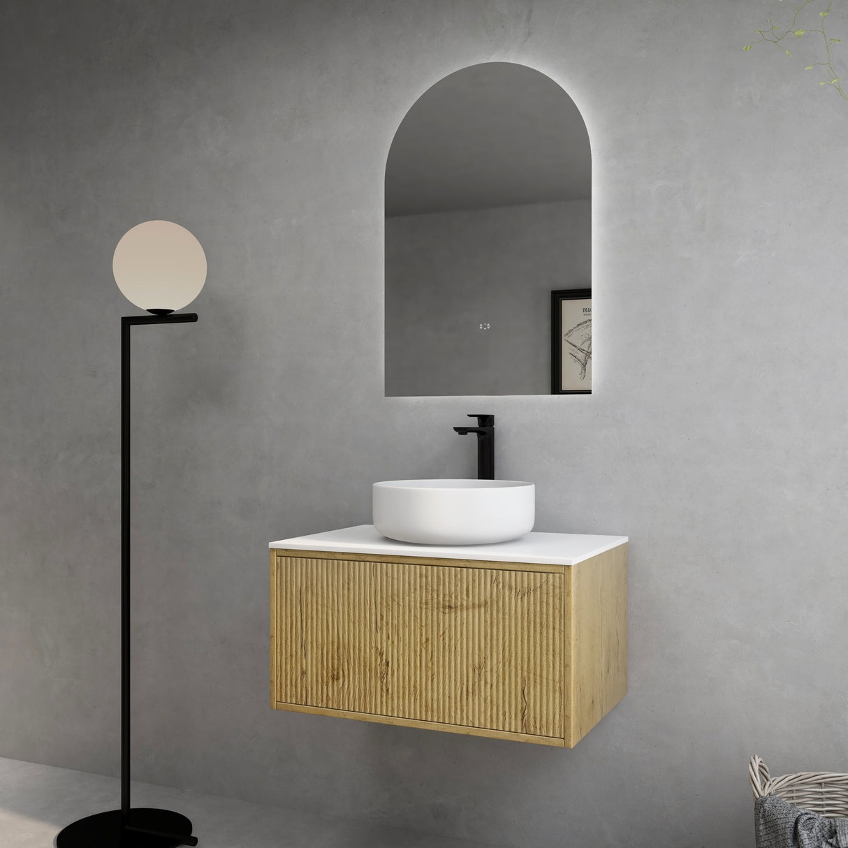 Bellevue Wall-Hung PVC Fluted Vanity Bellevue K73W — detail 3