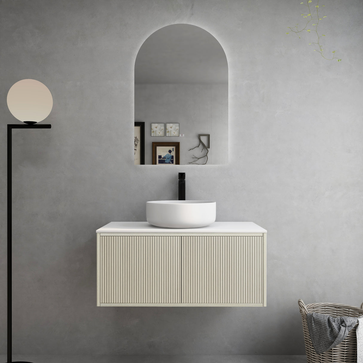 Bellevue Wall-Hung PVC Fluted Vanity K95LW