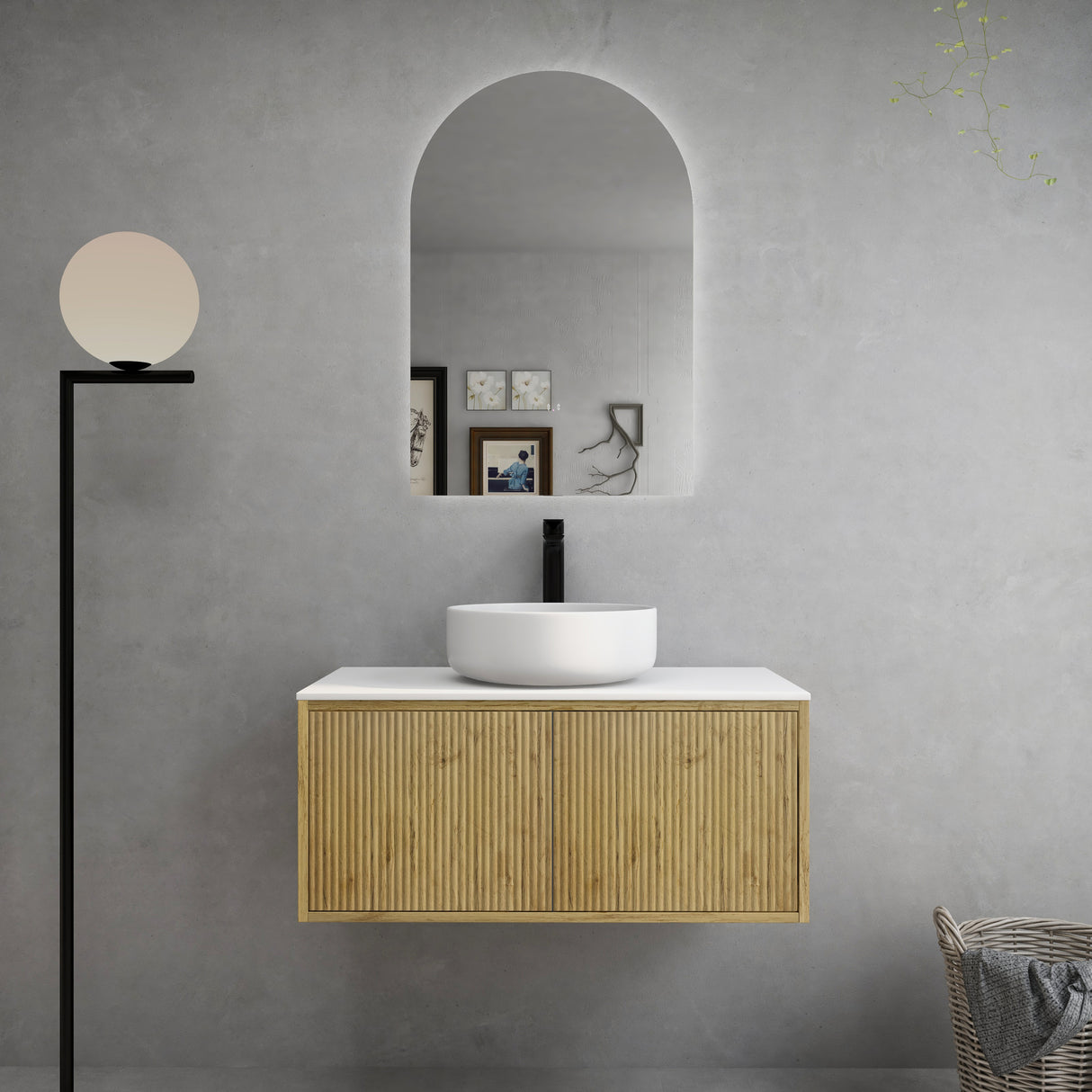 Bellevue Wall-Hung PVC Fluted Vanity K95RW