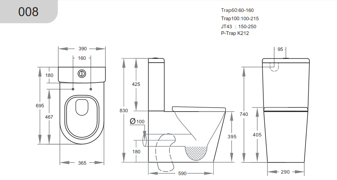 Kasey KDK008 Toilet Suite — detail 2